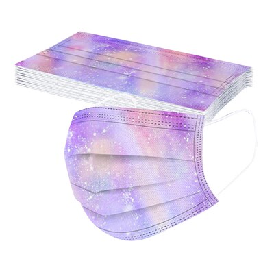 50PC Kid Tie-dye Gradient Three-Layer Mascara MondkapjeDust-