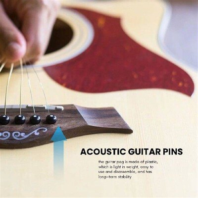 36 Pieces Acoustic Guitar Bridge Pins Pegs in White and