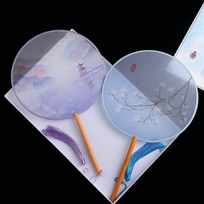 Chinese souvenir China traditional fans young lady gifts
