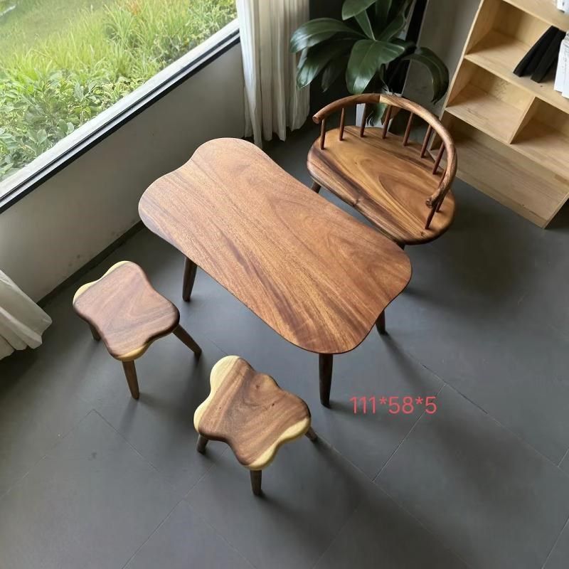 南美胡桃木全实木小户型休闲家用阳台大板桌异形随形桌茶桌椅,住宅家具,家用茶台/茶桌,淘宝优惠券,粉丝福利购,淘宝优惠卷