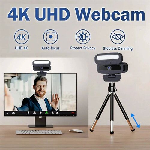 Full 4K HD Webcam LED Fill Light for Live webcast Meeting Ga