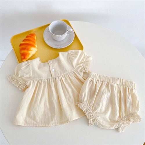 Summer new Instagram baby fashion versatile flower embroider