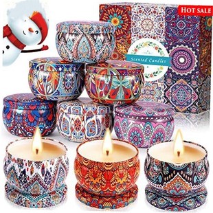 9-piece set Scented candles Soybean wax plant essential oil1