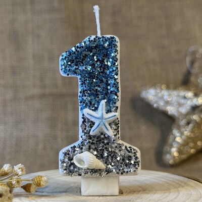 Birthday Party Number Candles Glit Gold Pink Crown Candle
