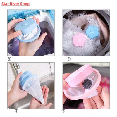 Laundry Ball Floating Pet Fur Lint Hair Catcher Clothes Clea
