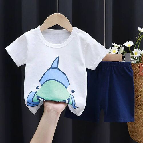 Child Clothing Sets Boys Cartoon Print Tshirt Simple Fashion