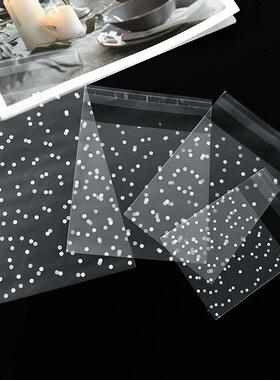 100pcs Plastic Transparent Packing Cellophane Bags Polka Dot
