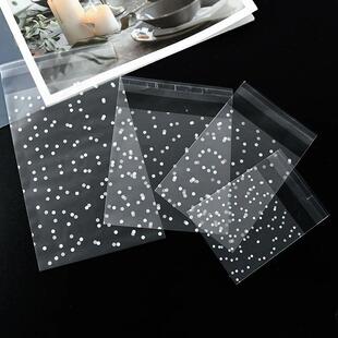 100pcs Plastic Transparent Packing Cellophane Bags Polka Dot