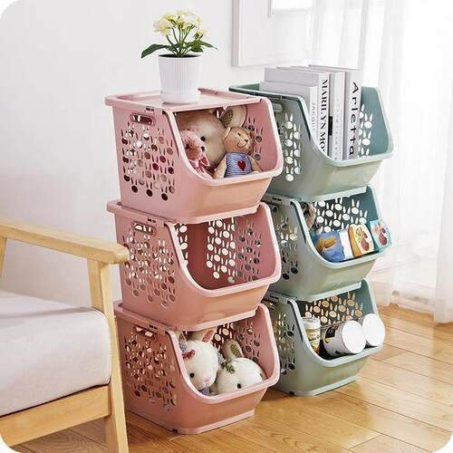 new plastic toy storage basket kitchen snack vegetable shelf