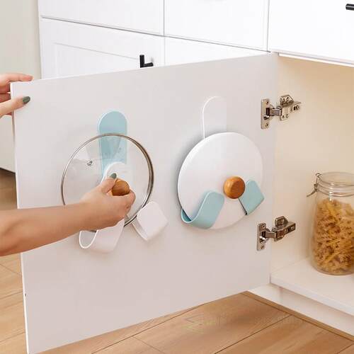Adjustable Pot Lid Holder Self Adhesive PunchFree Pan Cover