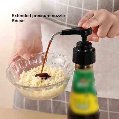 1/5/10pcs Syrup Ketchup Vinegar Olive Oil Bottle Head Pressu
