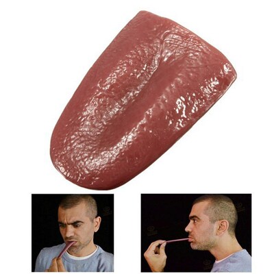 Halloween Imitation tongue scary magic props toys假舌头道具