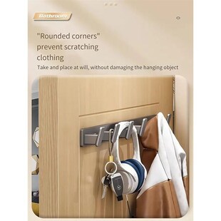 Coat Hook Wall Rack Hanger - Black Coat Rack with 5 Hooks Wa