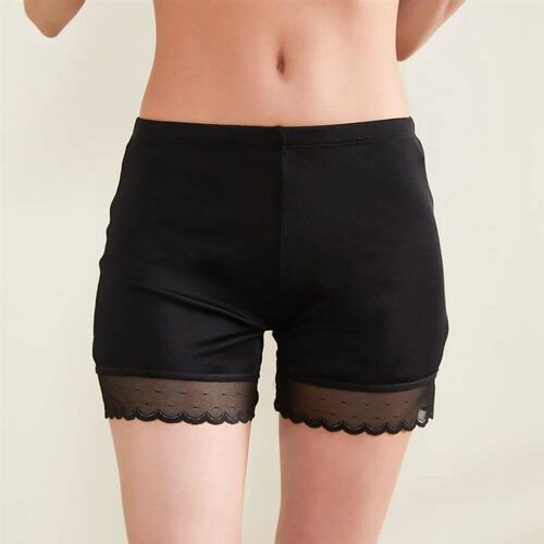 New Silk Panty Shorts Solid Lace   Leggings Womens Elastic