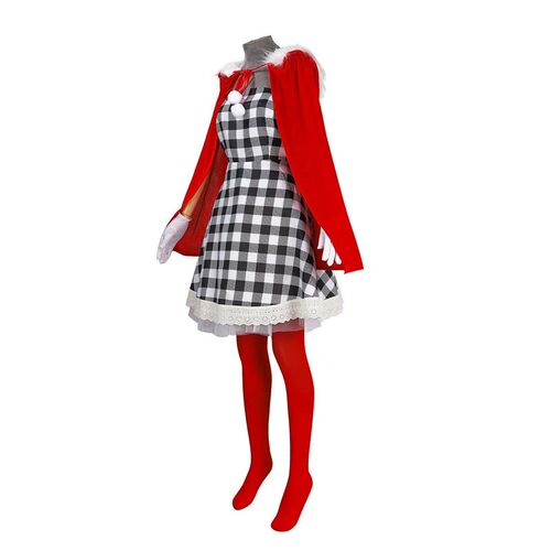 Green Monster Cindy Lou Cosplay Costume Cindy Plaid Dress
