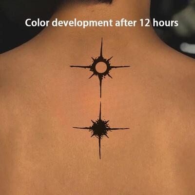 Dark Totem Herbal Juice Tattoo Sticker Half Arm Chest Waterp