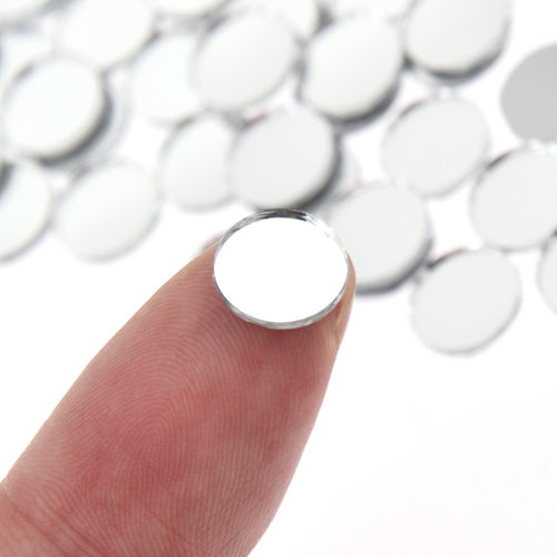 50pcs/lot Round Mini Mosaic Tiles Glass Mirror Self-Adhesive