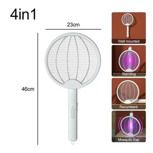 4 In 1 Foldable Electric Mosquito Swatter Killer 3000V Fly S