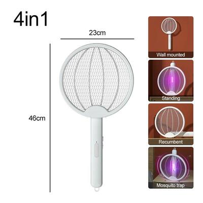 4 In 1 Foldable Electric Mosquito Swatter Killer 3000V Fly S