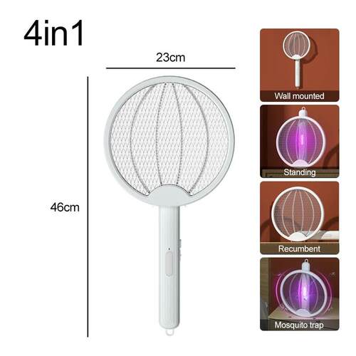4 In 1 Foldable Electric Mosquito Swatter Killer 3000V Fly S