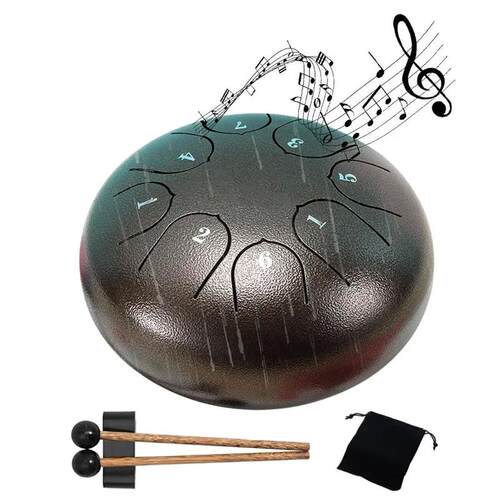 6 Tones Steel Tongue Drum Outdoors Rain Drum Instrument Ethe