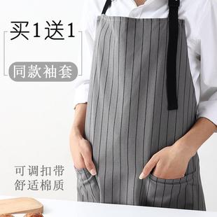 striped apron sleeveless apron home apron smock