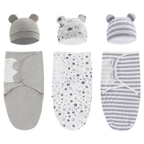2pcs/set 0-6 Month Cotton Sleepsack Baby Swaddle Blanket Wra