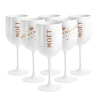 MOET 500ML Champagne Flutes Glasses Plastic Wine Glasses Dis