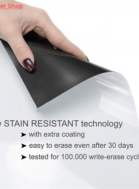 Flexible Magnetic Whiteboard Fridge Magnets Dry WIPE White