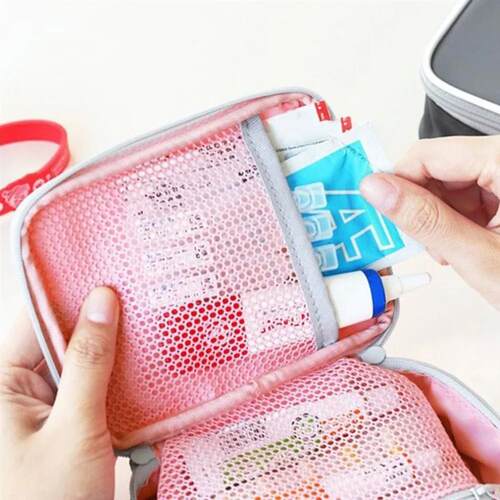 Mini Household First Aid Kit Bag Travel Portable Medicine Pa