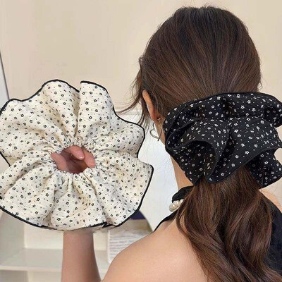 Korean Style Fabric Floral Large Intestine Hair Ring