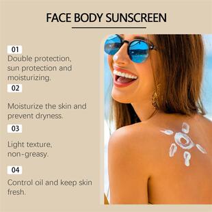 Sunscreen Cream for Face and Body Spf 50+ UV Protective Sun