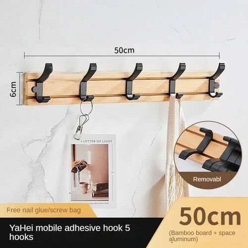 Creativity Adjustable Bamboo Coat Racks Wall Hanger Clothes