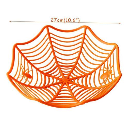 Halloween Decoration Black Spider Web Bowl Fruit Plate Candy