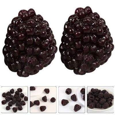 16 Pcs Raspberries Simulation Fruit Model Lifelike