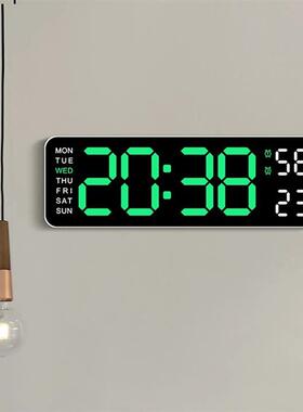 Large Digital Wall Clock Temperature and Humidity Week Displ