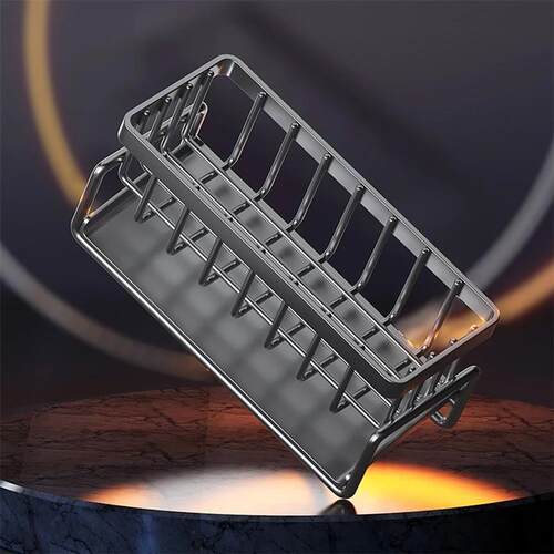 Kitchen Stainless Steel Sink Drain Rack Sponge Storage Fauce