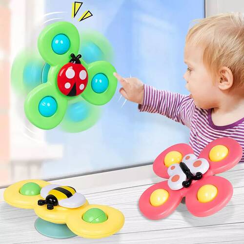 1pcs Baby Cartoon Fidget Spinner Toys Colorful Insect Gyro E