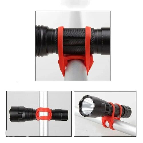 1pcs Silicone Strap Bike Front Light Holder Bicycle Handleba