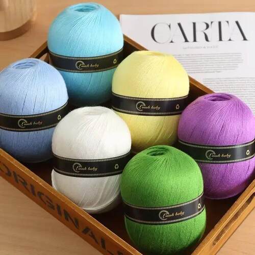 150G Colorful Fine Cotton Yarn for Hand Knitting Silk Cotton