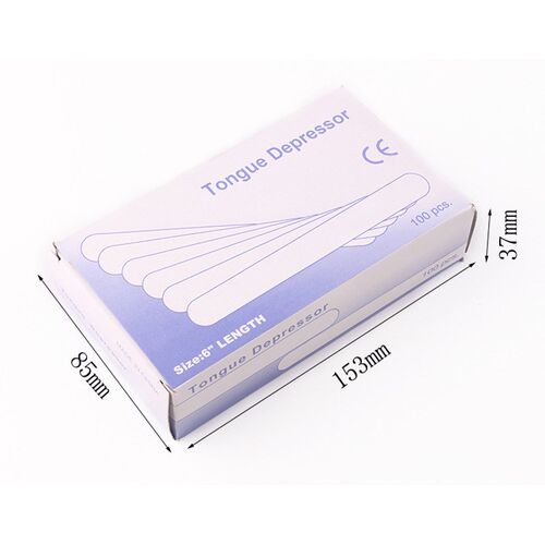 50PCS Wooden Waxing Spatula Tongue Depressor Tattoo Wax Medi