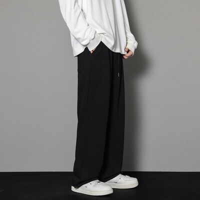 CAAYU Sweatpants Mens Straight Pants Large Size Male Loose B