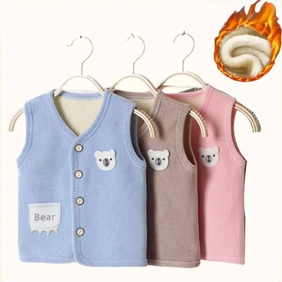 Kids Clothes Waistcoat Childrens Vest  Boy Girl Thicken Vel