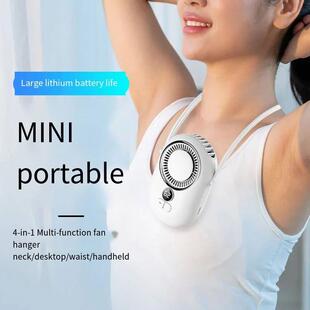 Portable Hanging Neck Fan Digital Display Bladeless Cooling