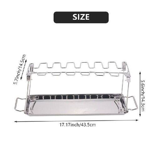 Chicken Leg Wing BBQ Grill Rack,Stainless Steel Roaster