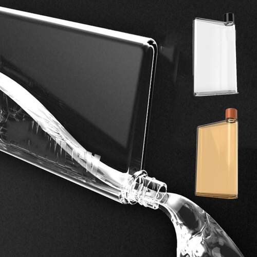 A5 A6 Paper  Botlte Flat Water Bottle Bpa Free Clear Book Po