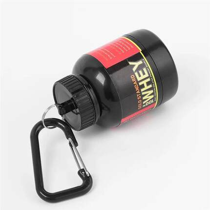 Mini Portable Protein Powder Bottles with Keychain Health Fu