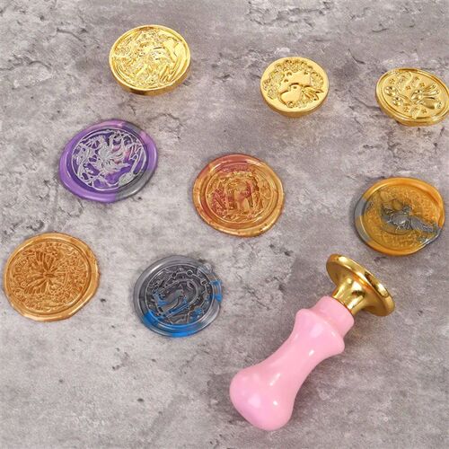 Retro Wax Seal Stamp Cute Rabbit Butterfly Pattern Stamp Rep