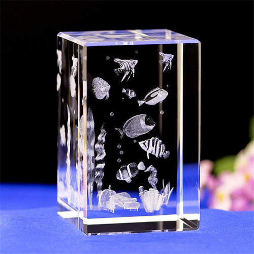 Mini K9 Crystal 3D Internal Sculpture Inter-engraving Animal