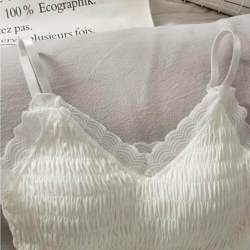 Lace Slim Fit Crop ops Off Shoulder Spaghetti Strap Tanke To